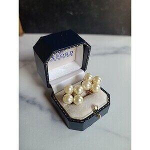 Napier Faux Pearl Clip-on Earrings Vintage